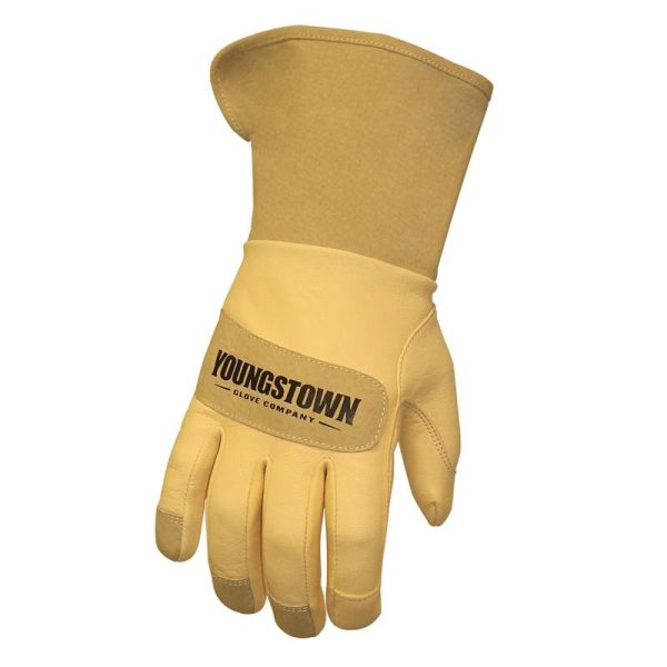 Leather Utility Wide Cuff Work Gloves