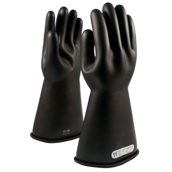 CL1 TYPE I, 14", BLACK RUBBER INSULATING GLOVES