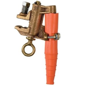 Clamp, Grounding, Bronze Flat JAW with Eye