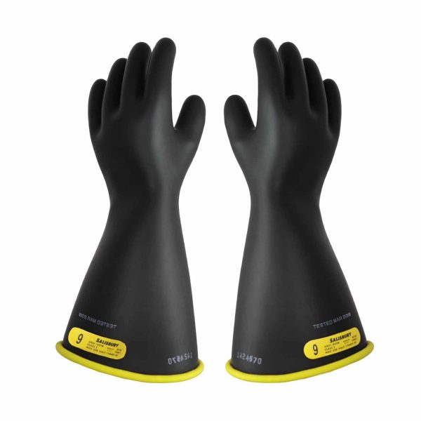Electriflex CL2 TYPE I, 14", YELLOW/BLACK RUBBER INSULATING GLOVES