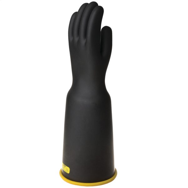 CHANCE CLASS 2 TYPE I, 16", BELL CUFF YELLOW/BLACK RUBBER INSULATING GLOVES