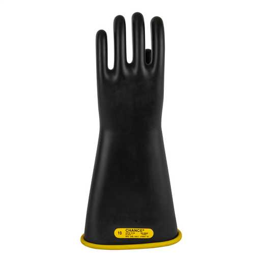 CHANCE CLASS 2 TYPE I, 16", YELLOW/BLACK RUBBER INSULATING GLOVES